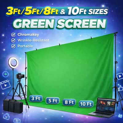 Green Screen Chromakey Best Quality Free Delivery All Pakistan