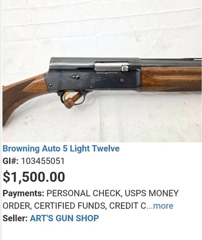 12 bore 5 shots automatic