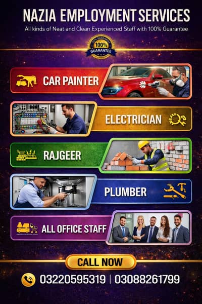 House maids , Maids , Baby Sitter , Chef , Cook , Patient Care ,Nurse