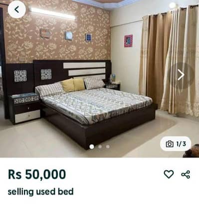 King sized Wooden Bed