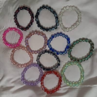 Aesthetic Crystal Bead Bracelet | Handmade | Unisex | Multicolor