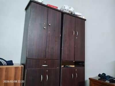 2 almirah for urgent sale brown