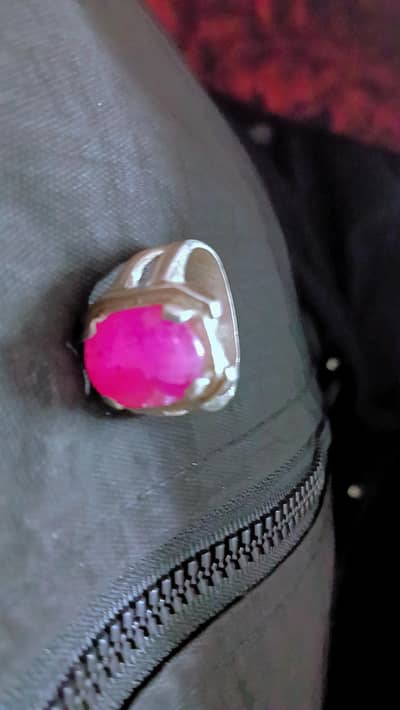 Natural Ruby Ring  Ruby Yaqoot (Gf) Ring pure Chandi
