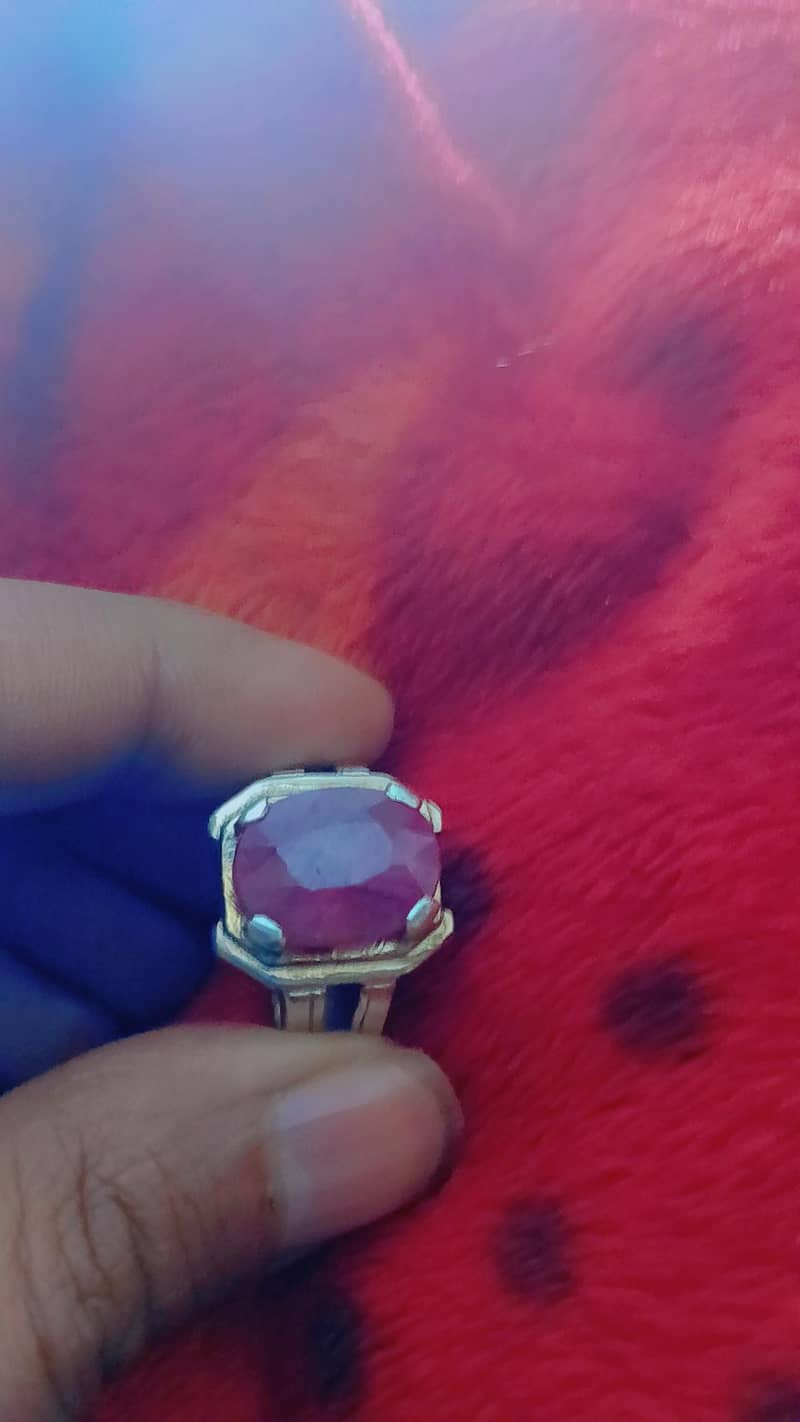 Natural Ruby Ring  Ruby Yaqoot (Gf) Ring pure Chandi 2
