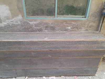 Fully Glass Counter with Wooden Cover