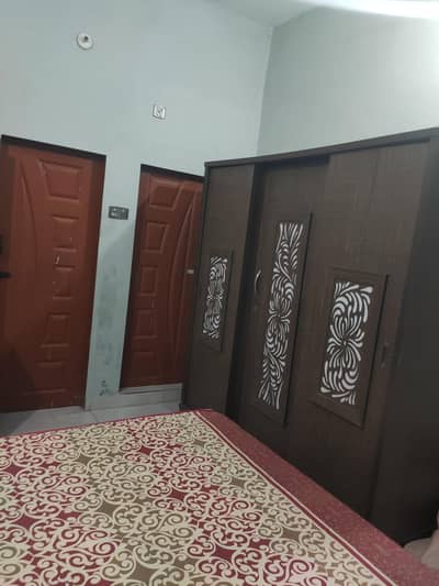 King size bed with wardrobe