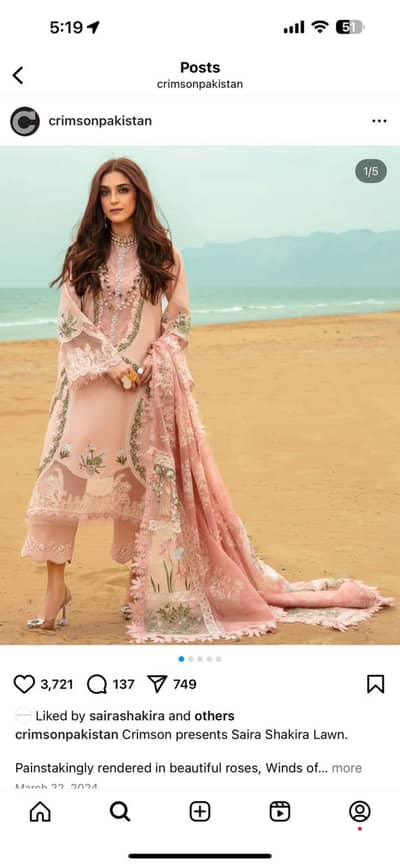 Crimson Lawn 3 peice suit