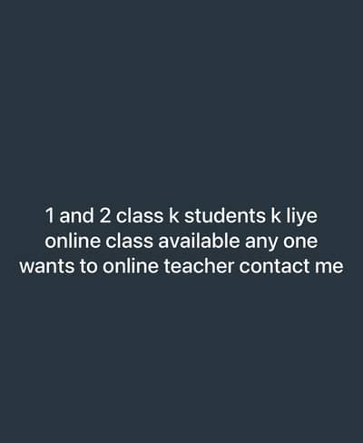 Online home tution for junior class