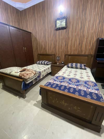 Sheesham wood single bed set