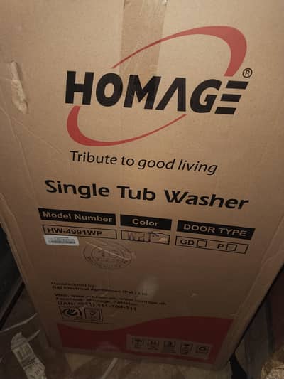 homeage 8kg single tub washing machine