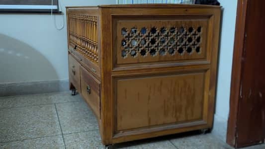Premium Solid Wood Carved Cot with Storage Drawers