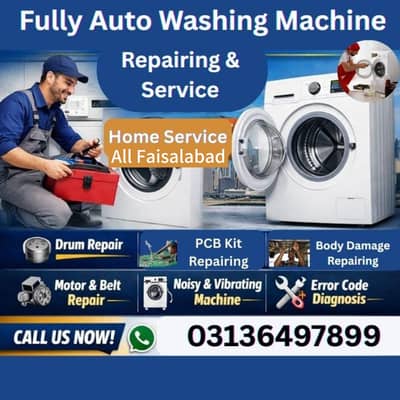 Fully Auto washing machine Rapring and Servis all Fsd