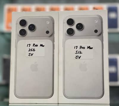 Apple 17 Pro Max 256GB 512GB Silver Jv box pack Non Active