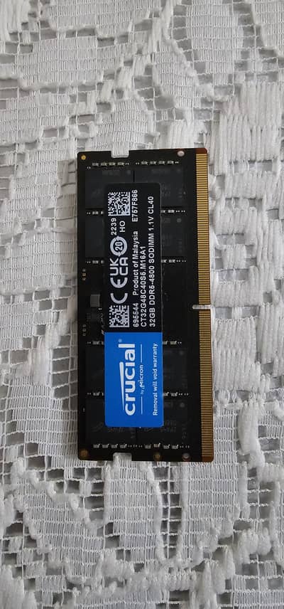 Crucial ddr5   32 gb 4800 MHz laptop ram