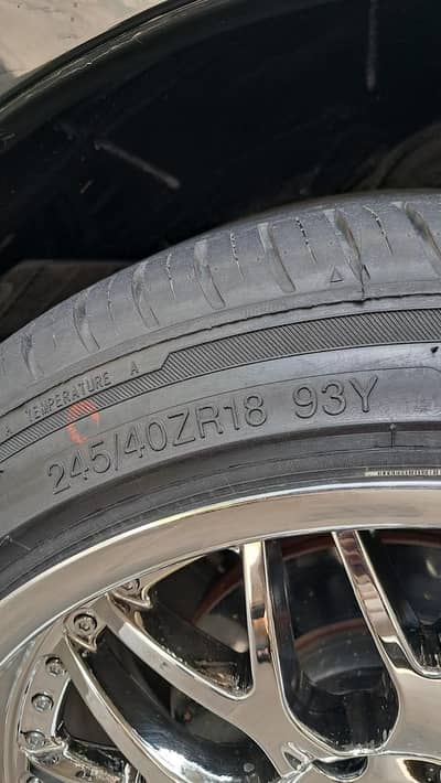 18 inch rims brand new tyers and rim with chrome