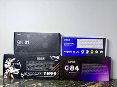 Epomaker Premium Rgb Wireless Tri mode Hotswappable Keyboard.