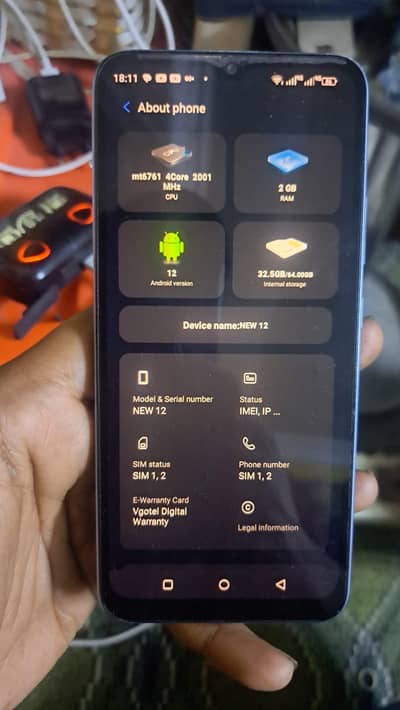 Vgotel New 12 2/64 Dual sim PTA Approved