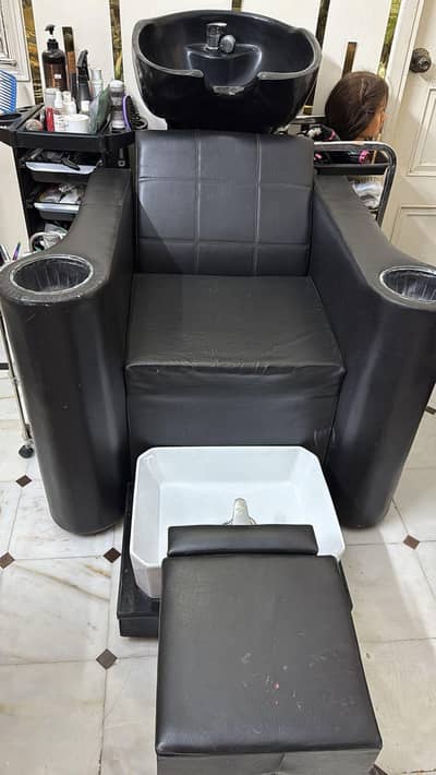 head wash unit with mani pedi station 3 in 1 unit