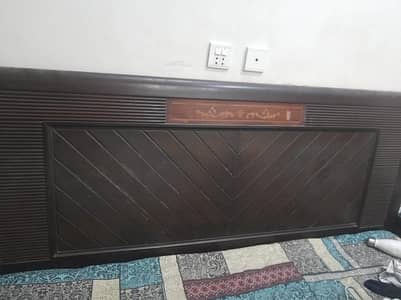 wooden solid bed dressing and two side tables