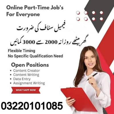 online work/ home base work/ work of female