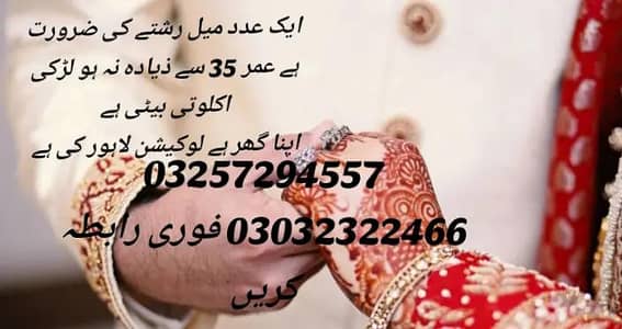1 Female rishta ha Shreef or Naik larki ha