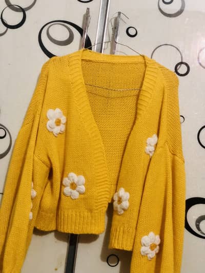 Yellow cardigan shein