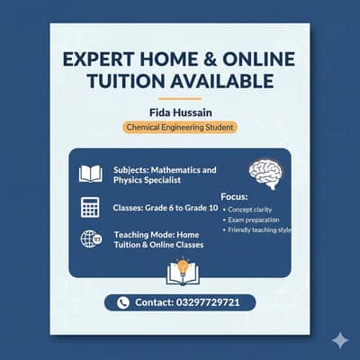 Home / online tuition available