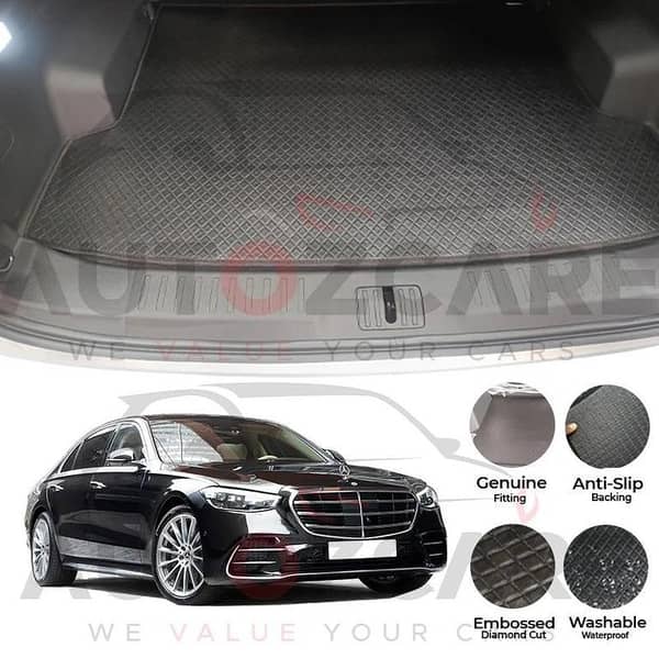 Mercedes S580e China Rexine Custom-Size Trunk Mat - Model 2022-2025 Rs. 6,800.00 PKRRs. 4,800.00 PKR