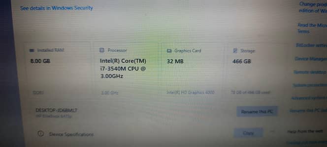 Hp Elite Book 8470p i7 3rd Gen