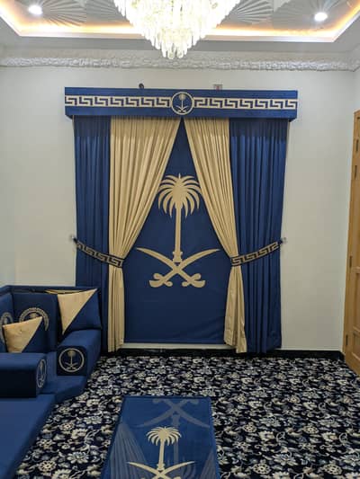 Curtains-Blinds-Pardy-motif blinds-Remote Fancy curtain-Velvet curtain