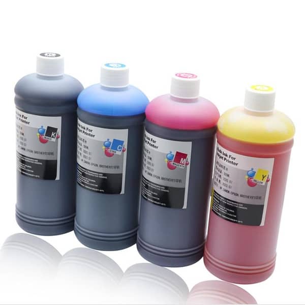 500ML CMYK Refill Ink Set for HP, Canon, and Epson DeskJet & Inkjet Printers - Dye-Based Ink Kit