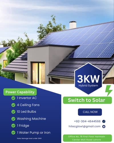 Solar System 3kw, 4KW, 6KW, 8KW and 10KW