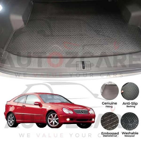 Mercedes C230 China Rexine Custom-Size Trunk Mat - Model 1997-2007