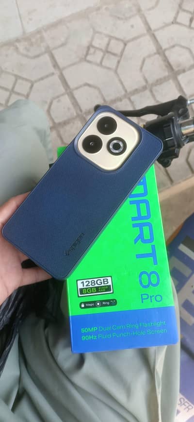 Infinix Smart 8 pro 4)128 with Charger Box  condition 10/9