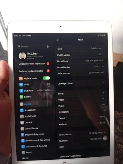 iPad 8th generation with box 32gb
