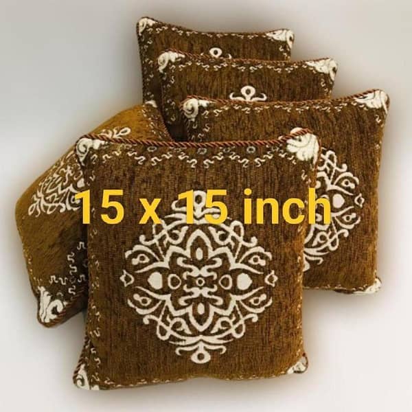 5 PCs velvet jacquard cushion covers