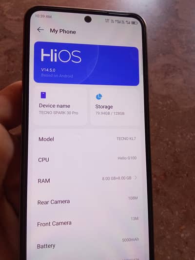 Tecno spark 30 pro . 8+8.128GB