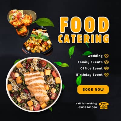 Catering, Food cooking, serving, event management services Available
