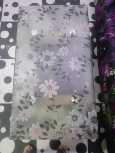 5seater sofa set with covers and glass table