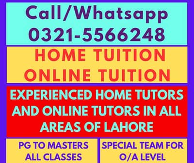 Home & Online Tuition/Male & Female Teachers/Home & Online Tutors