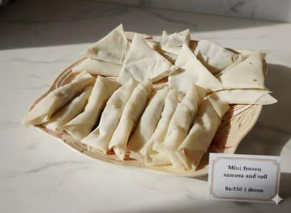 frozen chicken samosa and roll