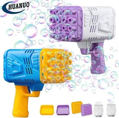 36 holes big powerful machines bubble gun. Purple and Blue.