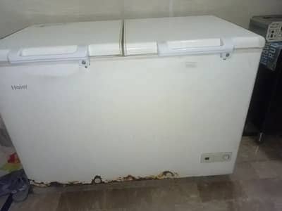 A running deep freezer double door is on sale.  condition 10/8