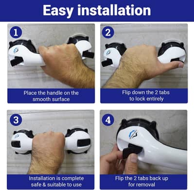 Suction Cup Helping Handles, Safety Grab Bars, or Anti-Slip Support,
