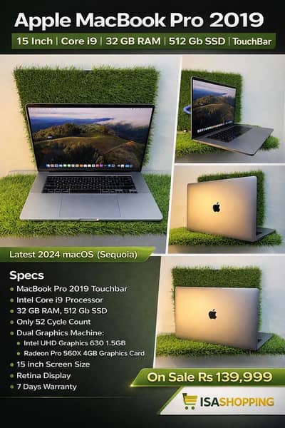 Apple MacBook pro 2019 512 gb ssd 32 gb ram