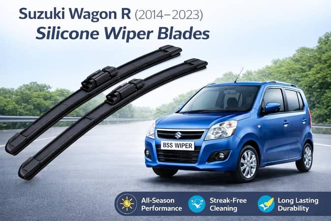 Suzuki Wagon R (2017–2023) Premium Silicone Wiper Blades | All-Weather | Smooth & Silent Performance