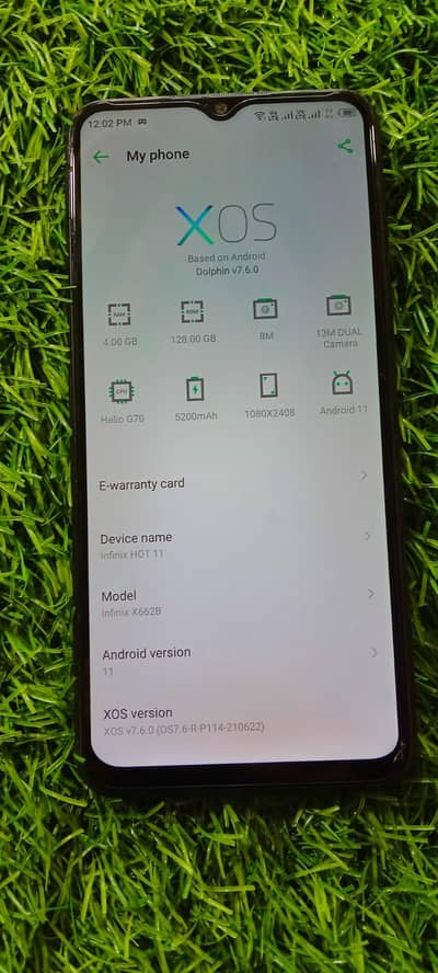 Infinix Hot 11 4/128 with original box and chargar