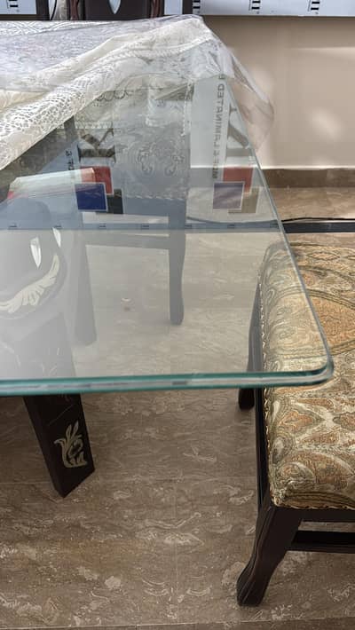 Dinning Table 6 Seater 12mm Glass