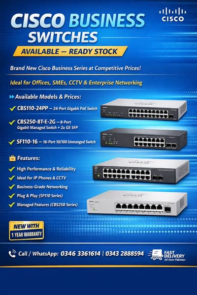 Cisco Business Switches | Offices, SMEs & CCTV Networking | Cisco |SME
