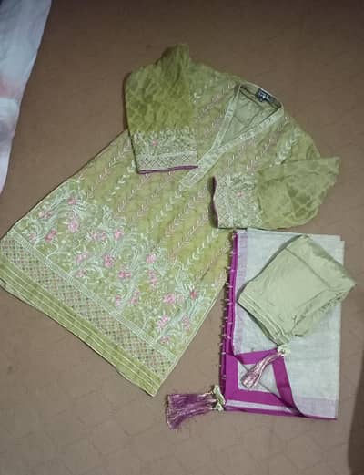 Original Bonanza Satrangi  formal 3 piece dress for urgent sale